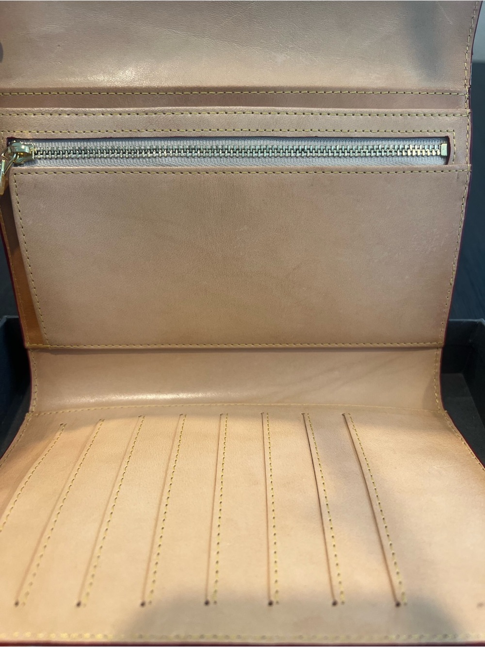 MZ Wallace Beresford Wallet Tangerine Leopard Saffiano - Picture 10 of 11